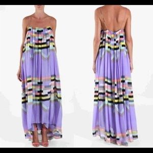 TIBI Arizona Print Maxi Dress Purple